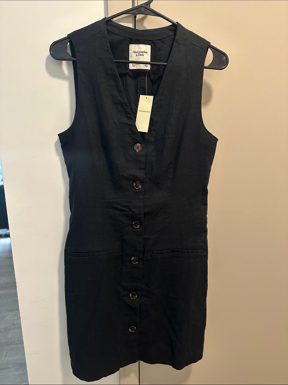 The A&F Mara Linen-Blend Vest Mini Dress - Small Tall - NWT
